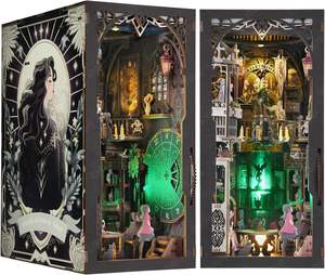 Hamaileon Mystical Tarot Divination Society 3D DIY Book Nook Kit avec lumière LED Fun Toy pour enfants et adultes - Product Image 2