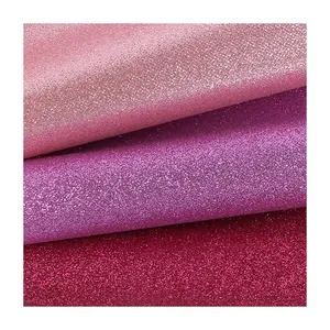 High Quality Shiny In The Dark Chunky Glitter Synthetic Leather Roll, Designer PVC Vinyl Glittered Faux Leather For Bags