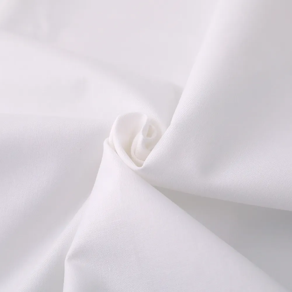 कारखाने सस्ती पट्टी डिजाइन पॉपलिन सादे बुना कपड़ा पॉलिएस्टर कपास सूट शर्ट