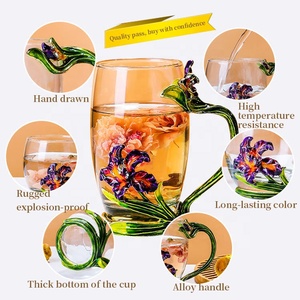 Della fabbrica del commercio all'ingrosso offerta speciale latte a casa tazza di tè creativa di tendenza di personalità tazza di tè tazza di vetro di stile Europeo - Product Image 6