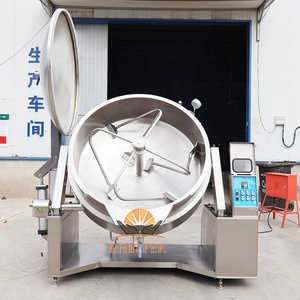 Olla de Vapor Eléctrica/a Gas de Acero Inoxidable de Alta Calidad de 100L/600L <span class=keywords><strong>con</strong></span> Agitador y Tapa Abatible - Product Image 3