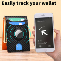 2022 dompet pendek pria tag pelacakan udara pemosisian ultra-tipis sederhana RFID anti-maling sikat dompet dollar mewah untuk pria