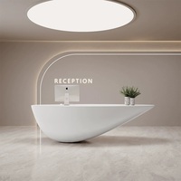 Meuble de réception en Corian personnalisé à surface solide Comptoir Immeuble de bureaux Réception