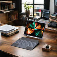 Clavier mécanique sans fil détachable avec rétroéclairage 7-RGB, étui pour iPad Air 4e génération 11 pouces, pavé tactile, support pour stylet, clavier QWER