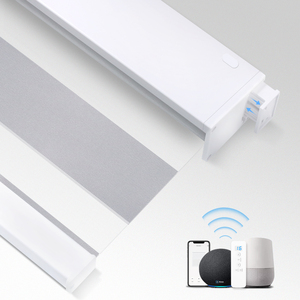Persianas Enrollables Motorizadas con Control Remoto de <span class=keywords><strong>Google</strong></span>, Sin Taladro, Sin Herramientas, Funcionan con Batería Recargable, Fácil Instalación, para Ventana - Product Image 1