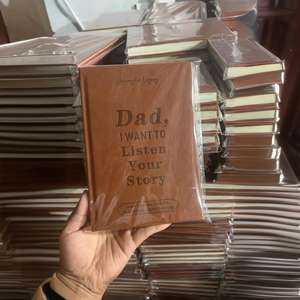 <span class=keywords><strong>Livre</strong></span> de souvenirs de papa personnalisé, couverture rigide A5, journal en cuir avec reliure cousue, cadeau guidé pour le père, carnet de souvenirs de la famille - Product Image 2