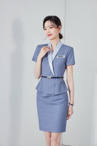 Traje <span class=keywords><strong>de</strong></span> Verano <span class=keywords><strong>de</strong></span> Manga Corta para Mujer, Uniforme Profesional para <span class=keywords><strong>Recepcionista</strong></span> <span class=keywords><strong>de</strong></span> Hotel, Gerente <span class=keywords><strong>de</strong></span> Oficina, Ropa <span class=keywords><strong>de</strong></span> Trabajo - Product Image 2
