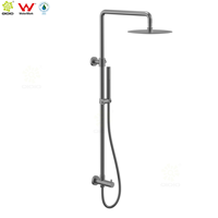 Ensemble de douche combiné Watermark en acier inoxydable 304, salle de bain, inox double, douche sur rail, colonne de douche avec ensemble d'entrée d'eau