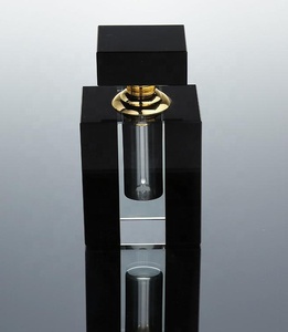 6ml di lusso quadrato vuoto bottiglia di profumo di cristallo nero portatile corpo aloe con fantasia contagocce MOQ 100 pz - Product Image 5