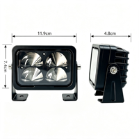 Nouvelle lumière de zone de sécurité LED rouge et bleue en forme de U rectangulaire de 4,7 pouces, 12-110V, pour chariot élévateur AGV, lumière d'avertissement, indice de protection IP67, 2000LM, virtuelle