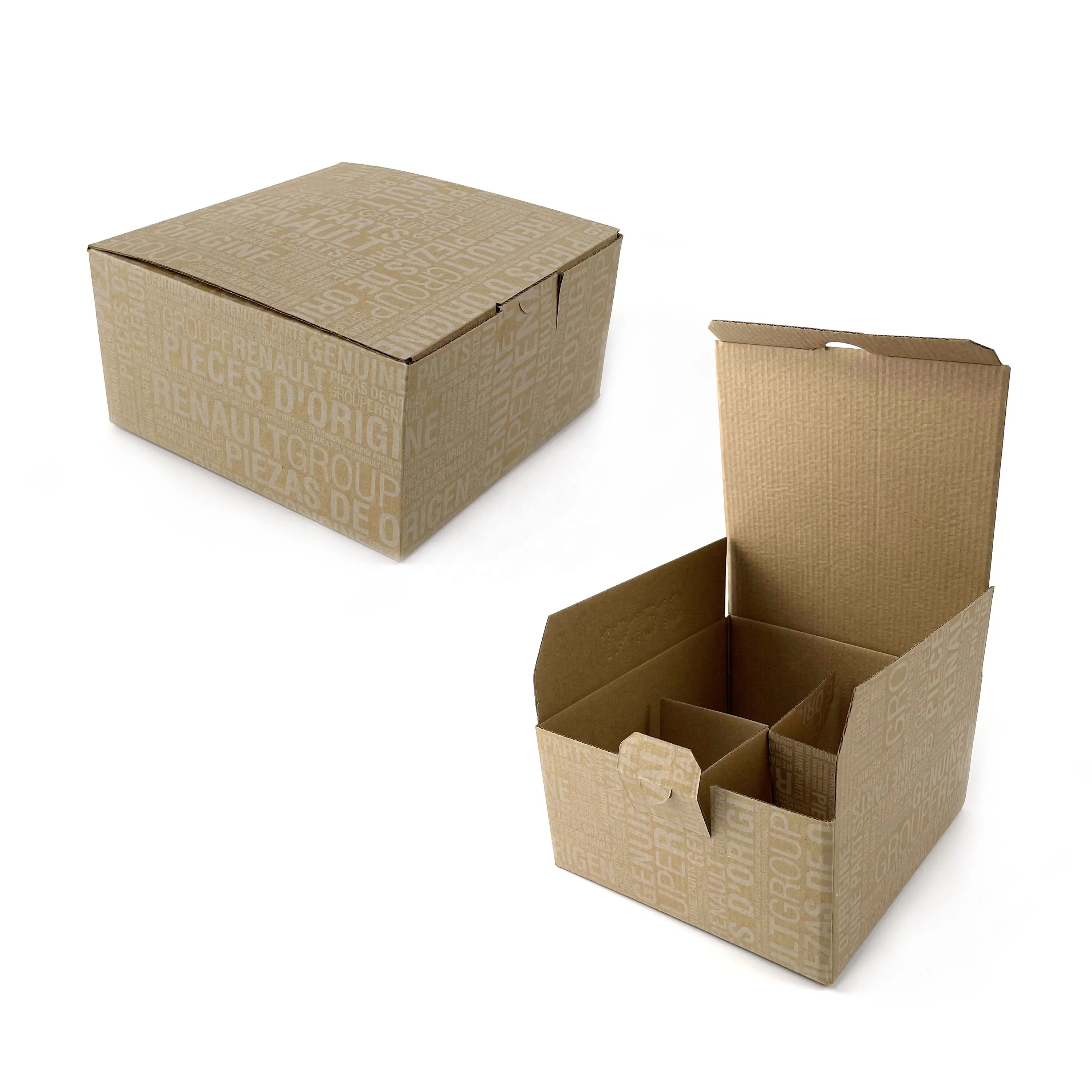 재활용 골판지 포장 상자 디저트 박스 브라운 공예 종이 제품 포장