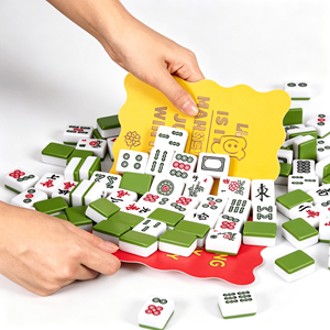 Mélangeur de tuiles de mahjong à bords festonnés personnalisés, accessoires de jeu de mahjong, cadeaux de mahjong pour femmes, amoureux des jeux, décoratifs - Product Image 2