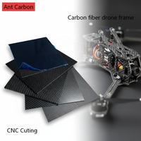 Épaisseur personnalisée taille couleur 3K sergé uni mat brillant 100% feuilles de fibre de carbone pure panneau de carbone plaque de carbone CNC