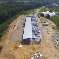Kits de construction préfabriqués personnalisés Structure en acier léger Barndominium hangar de ferme entrepôt atelier-soudage disponible