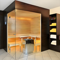 Ruang Sauna Kayu Solid Portabel Modern dengan Film Inframerah Jauh untuk Kecantikan di Vila
