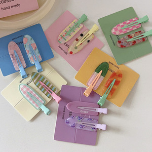 Kinling Design OEM Serie Spring Juice Graziose Mollette per Capelli in Plastica a Forma di Uva e Anguria Stile Europeo per Feste Femminili - Product Image 1