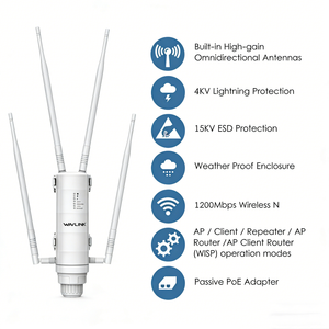 Wavlink POE AC1200 2.4G/5G, Punto <span class=keywords><strong>de</strong></span> Acceso Inalámbrico <span class=keywords><strong>de</strong></span> Doble Banda <span class=keywords><strong>de</strong></span> Alta Potencia para Exteriores, Resistente al Agua, <span class=keywords><strong>de</strong></span> Largo Alcance, Amplificador <span class=keywords><strong>de</strong></span> <span class=keywords><strong>Señal</strong></span> <span class=keywords><strong>WiFi</strong></span> - Product Image 5
