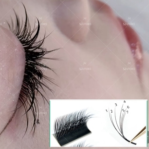 Efecto <span class=keywords><strong>3D</strong></span> Extensiones de Pestañas Fluffy Camellia Easy Fanning Lashes Manhua Lashes - Product Image 1