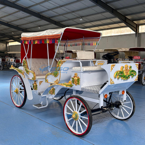 Charrette royale victorienne vintage personnalisée et unique, électrique et à chevaux, pour le tourisme et les parcs équestres - Product Image 2