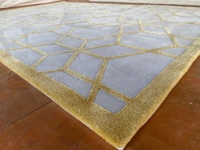Tapis en viscose à poils longs et bouclés, tufté à la main en laine de Nouvelle-Zélande, design moderne, sur mesure, pour salon et chambre à coucher