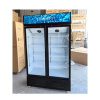 Réfrigérateur vertical de présentation de boissons, distributeur mondial, garantie de 3 ans, vitrine de boissons, refroidisseur de cola, porte en verre