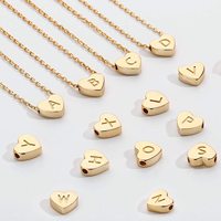 <strong>Best</strong> <strong>Selling</strong> Does Not Fade Stainless Steel 18K Gold Plated Peach Heart Shaped <strong>Letter</strong> Pendant <strong>Necklace</strong> <strong>for</strong> <strong>Women</strong>
