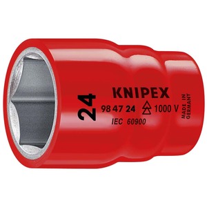 KNIPEX 98 47 24 Clé à douille pour vis hexagonales avec embout carré interne 1/2" 61 mm - Product Image 1