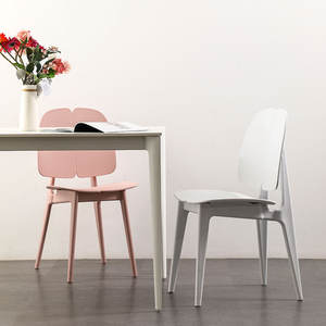 Silla de Comedor de Plástico Estilo Nórdico, Rosa, Gris, Amarillo, Estable, para Uso Doméstico por Adultos - Product Image 3