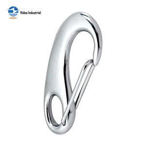 HIDEA Mosquetón de resorte autoblocante de 50 mm a 100 mm, de acero inoxidable 304 316 pulido, forma ovalada, para correa, etiqueta de mascota, clip rápido - Product Image 1