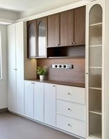 Lemari Anggur Melamin Minimalis Modern Cocok untuk Ruang Tamu dan Ruangan Serupa Merek Yuanmengju Perabot Bar Model Lantai