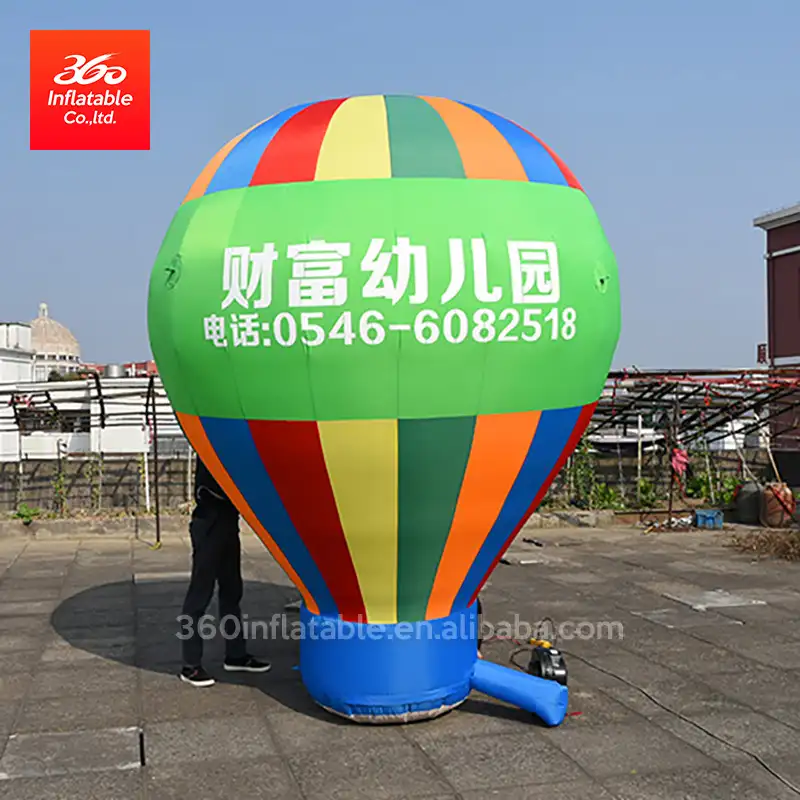 Zeer Populaire Kleurrijke Reclame Opblaasbare Hot Air Vorm Grond Ballon Bal Met Heldere Led Verlichting Voor Verkoop