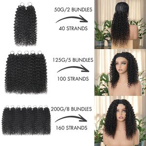 Extensiones de Cabello Sintético para Trenzas Africanas, Cabello Rizado de 20 Pulgadas, Trenzas de Ganchillo, Ondas en Espiral, 50g, Venta al por Mayor - Product Image 4