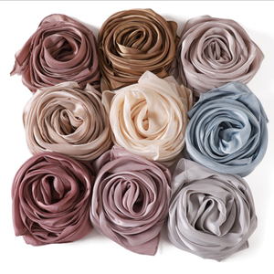 Bufandas de Cachemira Lisas, Vestido de Invierno de Talla Grande, Vestidos de Mujer de Talla Grande, Pañuelo Hijab Líquido de Poliéster 30X180, Pareja Polinesia - Product Image 4