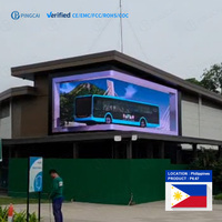 Écran LED d'installation fixe extérieur 3,84 x 4,8 x 9,6 m P6,67 pour la publicité commerciale aux Philippines