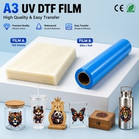 Film DTF UV Qinyu AB, film PET de transfert à froid A3 pour imprimante UV