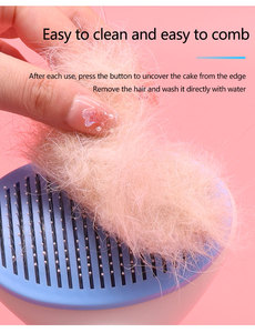 Peigne pour animaux de compagnie en gros, personnalisable, en plastique, pour chats et chiens, <span class=keywords><strong>brosse</strong></span> à picots spéciale pour amis à fourrure, accessoires pour chiens - Product Image 4