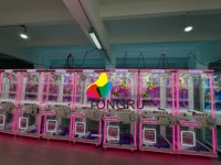 Machine à griffes professionnelle de grande taille, rose bonbon, personnalisée en gros, avec pièces de monnaie