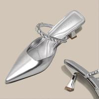 Nouvelles sandales à talons hauts pour femmes, décorées de diamants, bout ouvert, de créateur, haute qualité