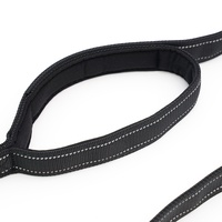 Laisse en nylon robuste et durable de 6 pieds avec poignées doubles rembourrées, lacets réfléchissants et acier inoxydable, écologique, vente en gros d'usine