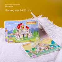 Puzzle 3D de maison, jouet éducatif DIY, dessin animé pour enfants de 7 à 14 ans, modèle en papier fait main, vente en gros