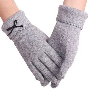 <b>Warm</b> <b>Gloves</b> With Bow Women Winter Touch Screen Fleece Lined Thickened Outdoor Functional <b>Gloves</b> Black - Product Image 5
