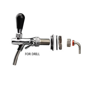 Keran Bir Draft Adjustable untuk Homebrewing 2 in 1 dengan Lapisan Krom dan Pengatur Aliran, Keran Bir dengan Ulir G5/8 - Product Image 4