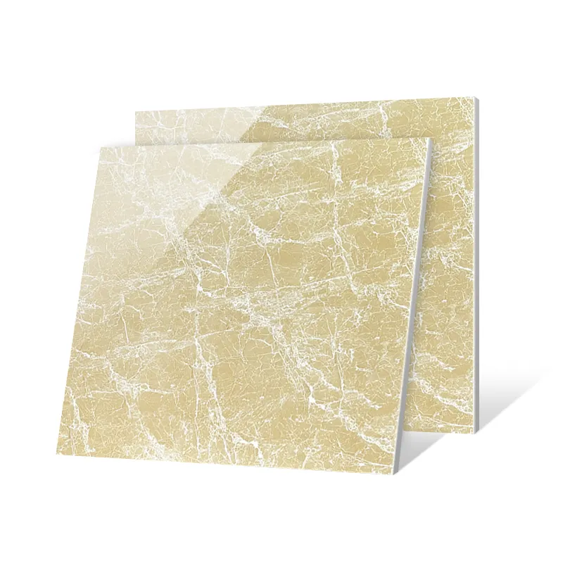 80x80 Glossy Marble Floor Tiles Fully Polished Glazed Marble Black Color Gold Porcelain Floor Tile