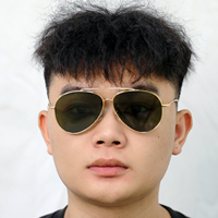 SUNLOOK Lunettes de soleil classiques rétro à double pont, lunettes de soleil aviateur, lunettes de soleil unisexes, mode, lunettes de soleil de haute qualité, vente en gros