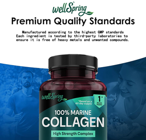 CGMP Sertifikalı Hidrolize Deniz Kolajen Peptitleri. Yetişkinler için 60 Kapsül Takviye Edici Gıda. OEM ve Özel Marka Hizmeti. - Product Image 3