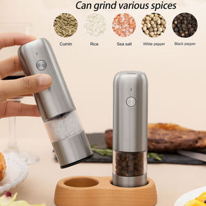 Utensilios de Cocina Portátiles, Molinillo de Especias de Acero Inoxidable, Recargable Automático, Mini Molinillo Eléctrico de Sal y Pimienta, Juego de Molinillos de Pimienta - Product Image 3
