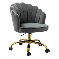 Chaise de bureau pivotante moderne avec réglage en hauteur, pieds en chrome doré, chaise élévatrice en forme de fleur - Prix d'usine, chaise de travail de loisirs