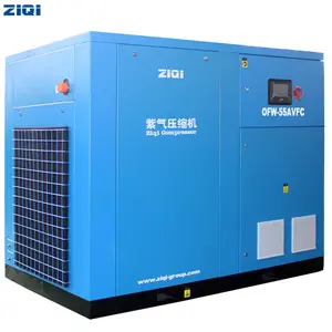 Low noise 55 kw 116 psi air-cooling oil-free screw air compressors with outstanding manufacturer for direct driven