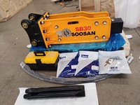 Marteau briseur hydraulique de type supérieur Soosan SB30 pour mini-excavatrice de 2 à 4,5 tonnes, burin de 53 mm, garantie d'un an