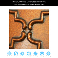 Dalles de plafond en PVC ignifuges carrées modernes PLB28 pour usage hôtelier, couleur cuivre archaïque